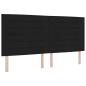 Preview: LED Kopfteil Linien-Design Schwarz 100 cm Stoff