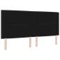 Preview: LED Kopfteil Linien-Design Schwarz 100 cm Stoff