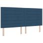 Preview: LED Kopfteil Linien-Design Blau 100 cm Stoff