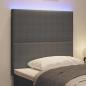 Preview: LED Kopfteil Hellgrau 80 cm Cordstoff