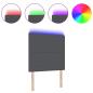 Preview: LED Kopfteil Dunkelgrau 80 cm Cordstoff