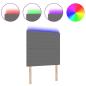 Preview: LED Kopfteil Hellgrau 100 cm Cordstoff