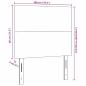 Preview: LED Kopfteil Hellgrau 100 cm Cordstoff