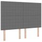 Preview: LED Kopfteil Hellgrau 72 cm Cordstoff