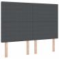 Preview: LED Kopfteil Dunkelgrau 72 cm Cordstoff
