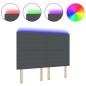 Preview: LED Kopfteil Dunkelgrau 80 cm Cordstoff