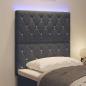Preview: LED Kopfteil Dunkelgrau 80 cm Samt