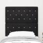 Preview: LED Kopfteil Schwarz 80 cm Samt