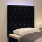 Preview: LED Kopfteil Schwarz 80 cm Samt