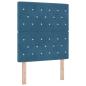 Preview: LED Kopfteil Dunkelblau 80 cm Velours