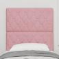 Preview: LED Kopfteil Rosa 80 cm Samt