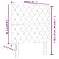 Preview: LED Kopfteil Rosa 80 cm Samt