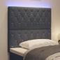 Preview: LED Kopfteil Dunkelgrau 90 cm Samt
