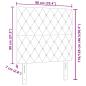 Preview: LED Kopfteil Dunkelgrau 90 cm Samt