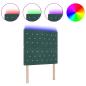 Preview: LED Kopfteil Dunkelgrün 90 cm Samt