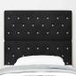 Preview: LED Kopfteil Schwarz 100 cm Samt