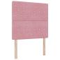 Preview: LED Kopfteil Rosa 100 cm Samt