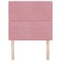 Preview: LED Kopfteil Rosa 100 cm Samt
