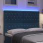 Preview: LED Kopfteil Dunkelblau 140 cm Samt