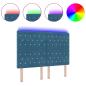 Preview: LED Kopfteil Dunkelblau 140 cm Samt