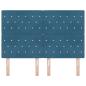 Preview: LED Kopfteil Dunkelblau 140 cm Samt