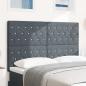 Preview: ARDEBO.de - LED Kopfteil Dunkelgrau 80 cm Samt