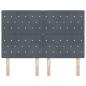 Preview: LED Kopfteil Dunkelgrau 80 cm Samt