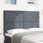 Preview: LED Kopfteil Dunkelgrau 80 cm Samt