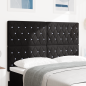 Preview: LED Kopfteil Schwarz 80 cm Samt