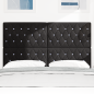 Preview: LED Kopfteil Schwarz 80 cm Samt