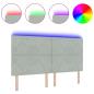 Preview: LED Kopfteil Hellgrau 90 cm Samt