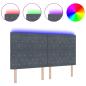 Preview: LED Kopfteil Dunkelgrau 90 cm Samt