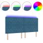 Preview: LED Kopfteil Dunkelblau 100 cm Samt