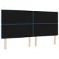 Preview: LED Kopfteil Dunkelblau 100 cm Samt