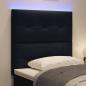 Preview: LED Kopfteil Schwarz 80 cm Stoff