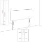 Preview: LED Kopfteil Hellgrau 90 cm Samt
