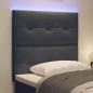 Preview: LED Kopfteil Dunkelgrau 90 cm Samt