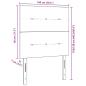 Preview: LED Kopfteil Dunkelbraun 100 cm Stoff
