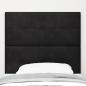 Preview: LED Kopfteil Schwarz 100 cm Samt