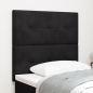 Preview: LED Kopfteil mit LED-Lichtleisten Schwarz 100 cm Samt