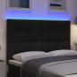 Preview: LED Kopfteil Schwarz 80 cm Stoff