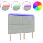 Preview: LED Kopfteil Hellgrau 80 cm Samt