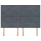 Preview: LED Kopfteil Dunkelgrau 80 cm Samt