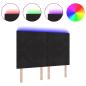 Preview: LED Kopfteil Schwarz 80 cm Samt