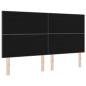 Preview: LED Kopfteil mit LED-Lichtleisten Hellgrau 180 cm Stoff