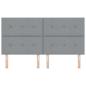 Preview: LED Kopfteil Hellgrau 90 cm Stoff