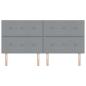 Preview: LED Kopfteil Hellgrau 100 cm Stoff
