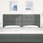 Preview: LED Kopfteil Dunkelgrau 100 cm Stoff