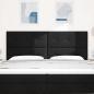 Preview: LED Kopfteil Schwarz 100 cm Stoff