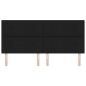 Preview: LED Kopfteil Schwarz 100 cm Stoff